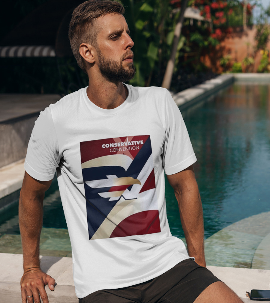 CONSERVATIVE CONVENTION Eagle American Flag T-Shirt
