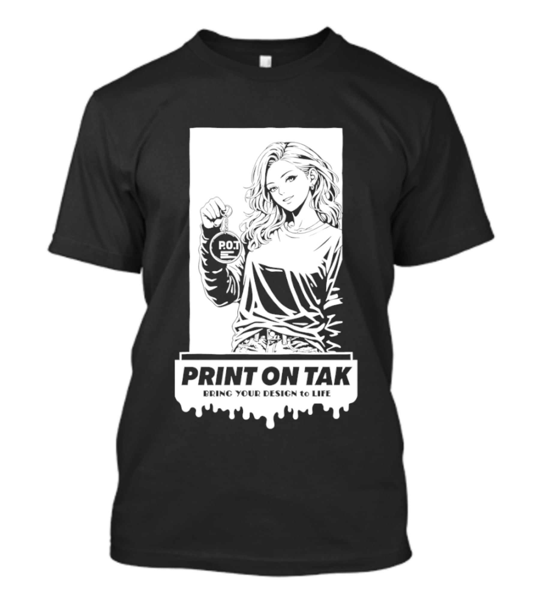 PRINT ON TAK Beautiful Girl Holding POT Bring Your Vision To Life T-Shirt