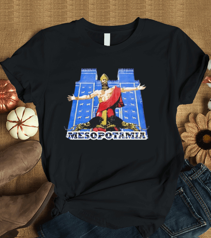 Mesopotamia Ancient Ziggurat Warrior Embrace T-Shirt