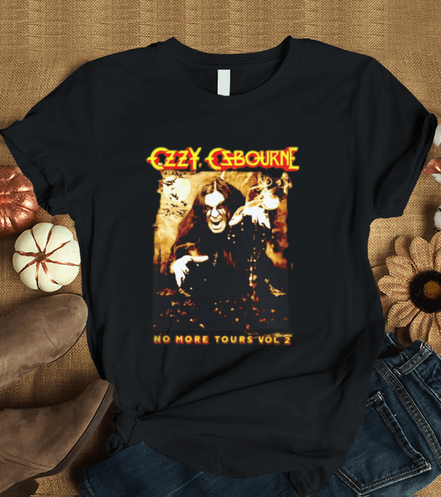 Ozzy Osbourne No More Tours Vol 2 Bats Full Moon Smoke Halloween T-Shirt