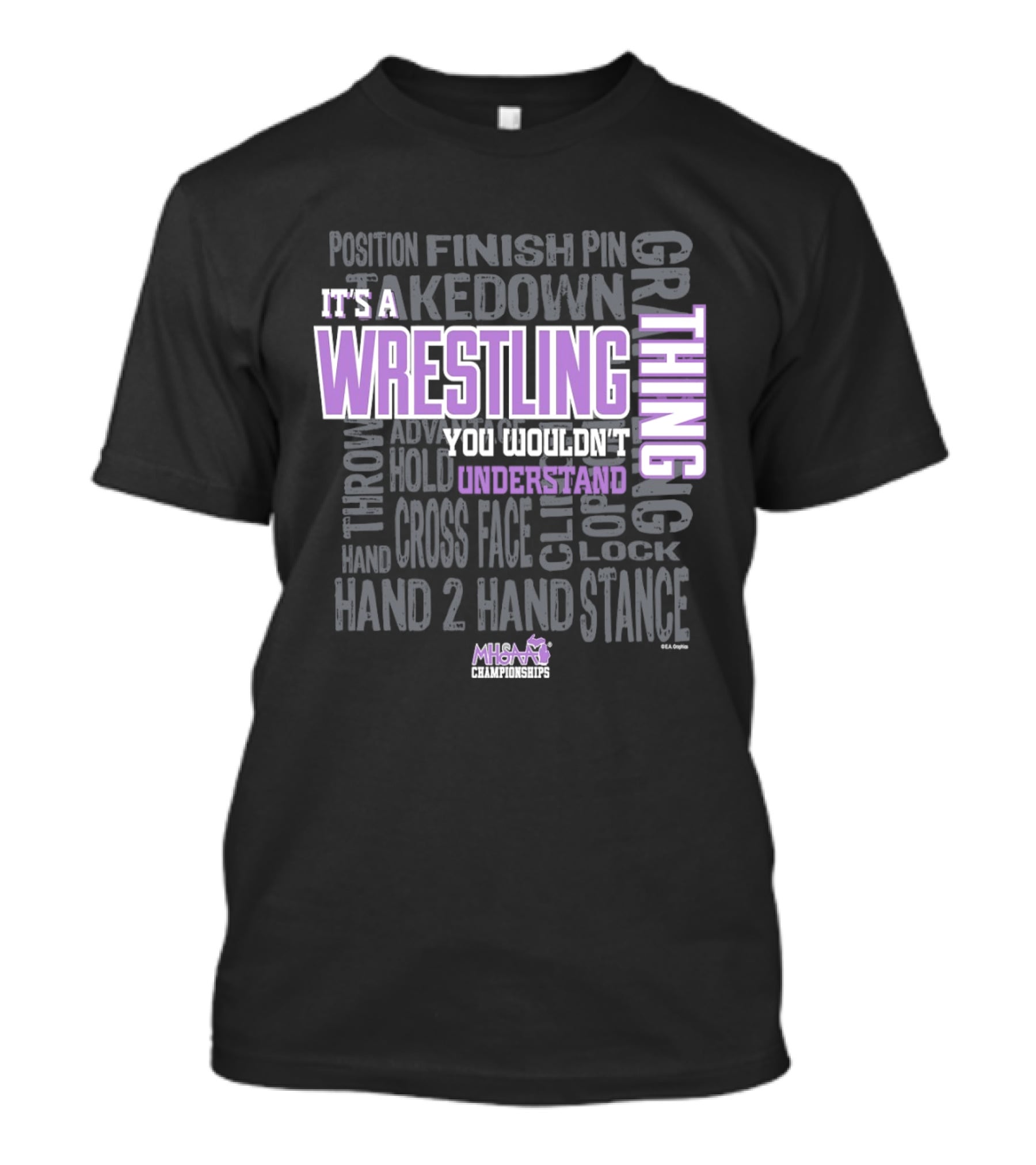 It's A Wrestling Thing Takedown Pin Cross Face Grip Stance T-Shirt