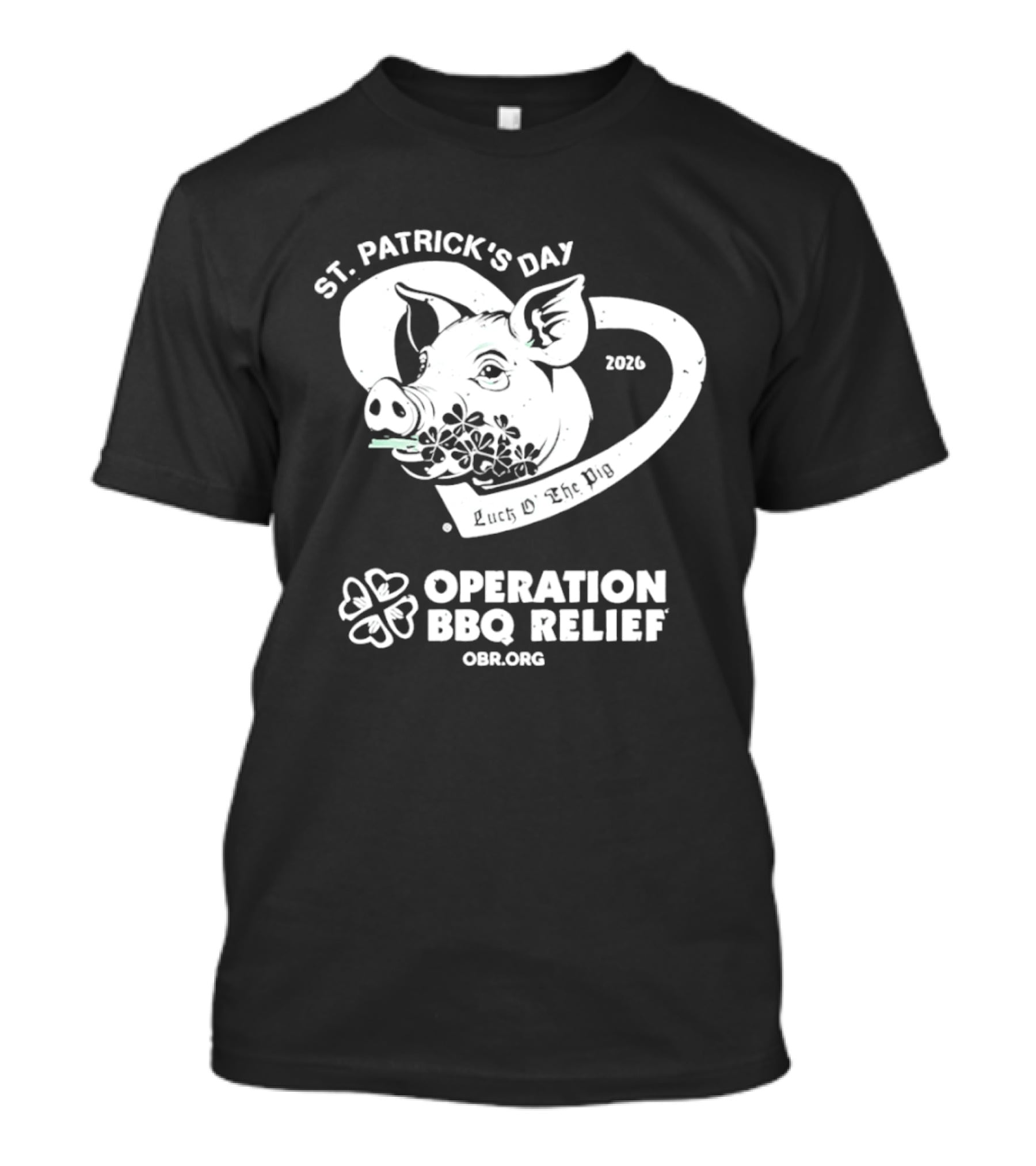 St Patrick's Day Pig Operation BBQ Relief 2026 OBR.org T-Shirt