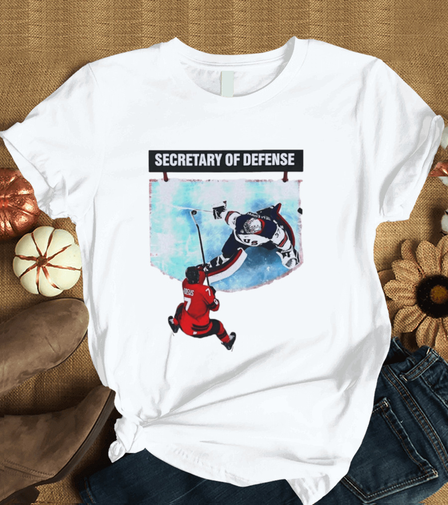 Secretary Of Defense USA Hockey Goalie Epic Save Faceoff T-Shirt
