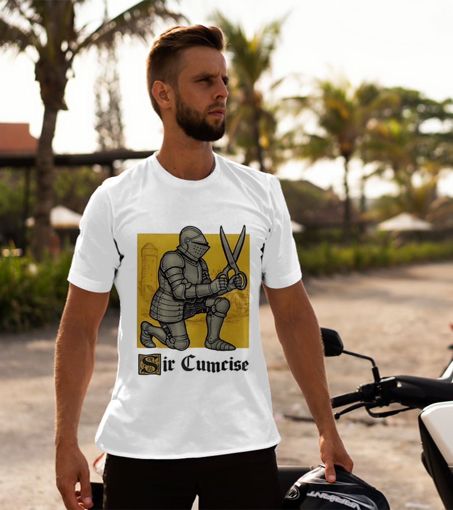 Sir Cumcise Knight Armor With Scissors Medieval T-Shirt