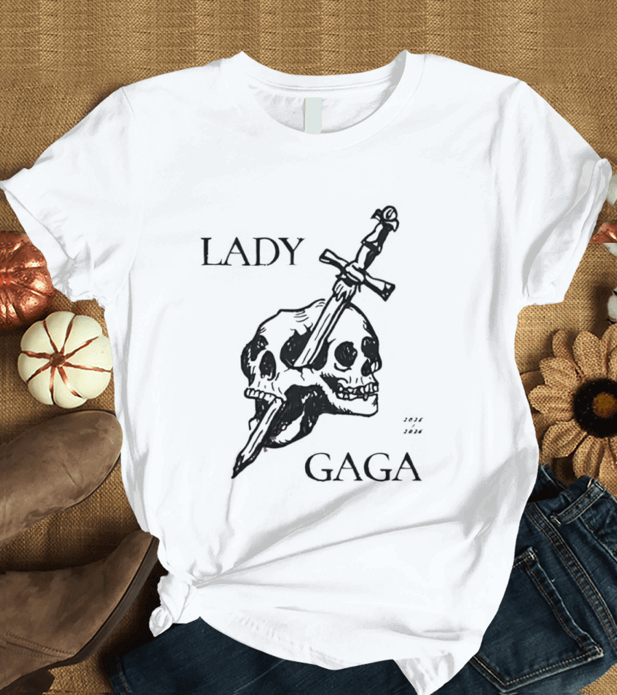 Lady Gaga Skull Sword 2026 T-Shirt