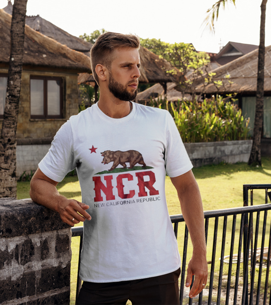 Fallout NCR Bear New California Republic Flag T-Shirt