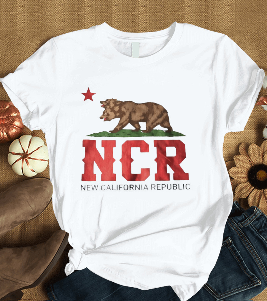 Fallout NCR Bear New California Republic Flag T-Shirt