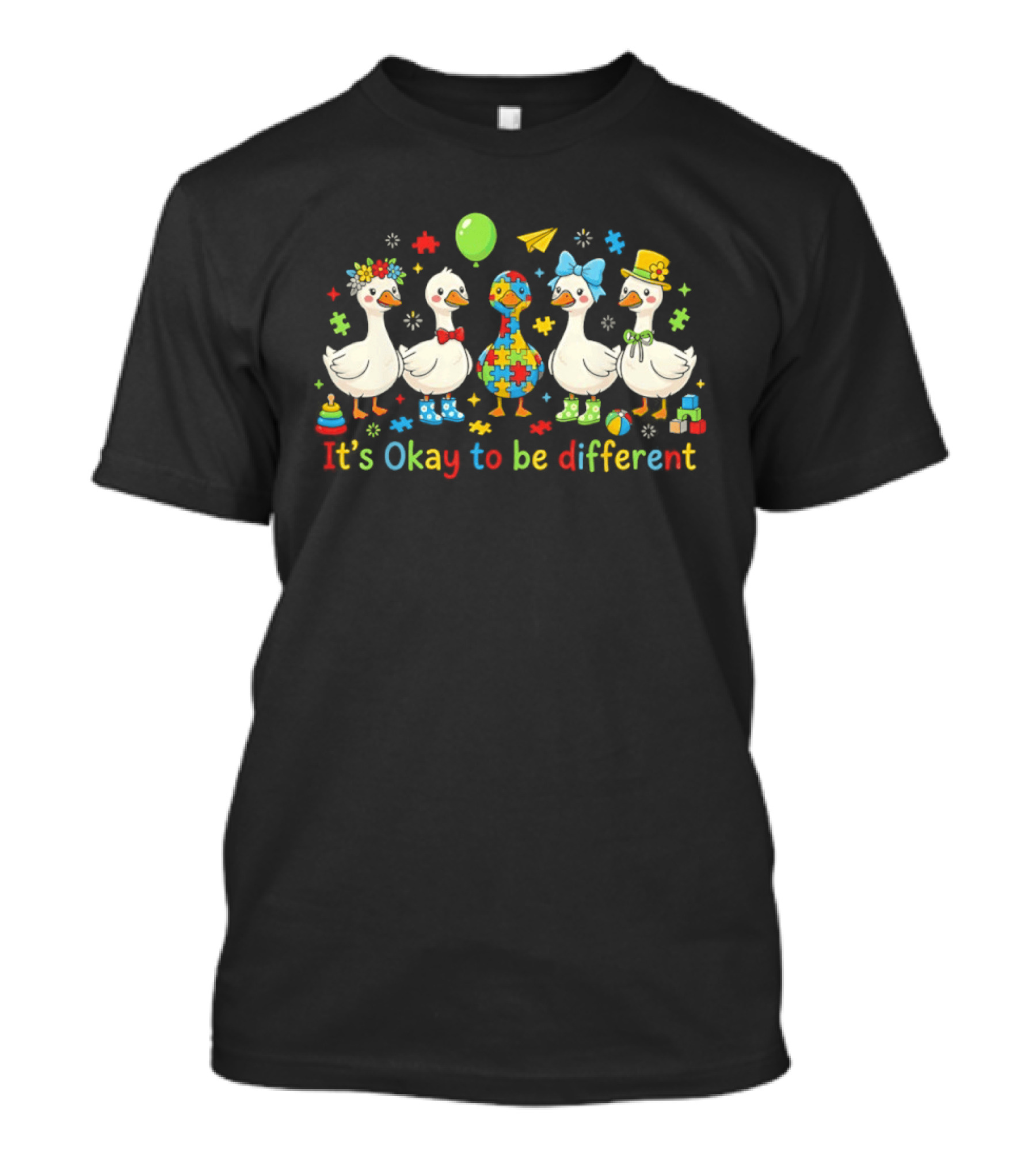 It's Okay To Be Different Goose Puzzle Fun T-Shirt