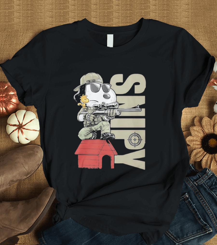 Snoopy Woodstock Sniper Doghouse Peanuts Target T-Shirt