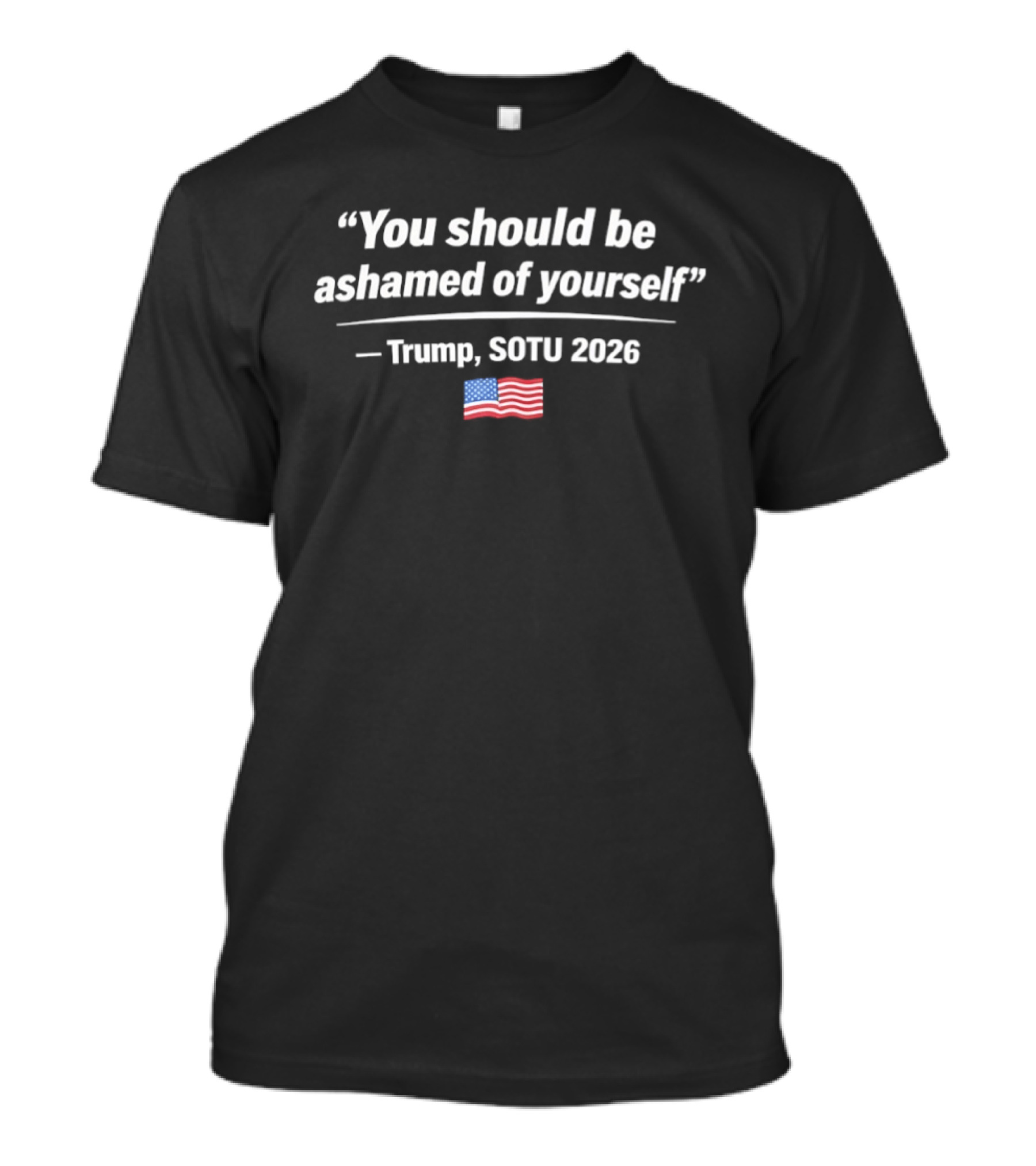 Trump SOTU 2026 You Should Be Ashamed Of Yourself American Flag T-Shirt