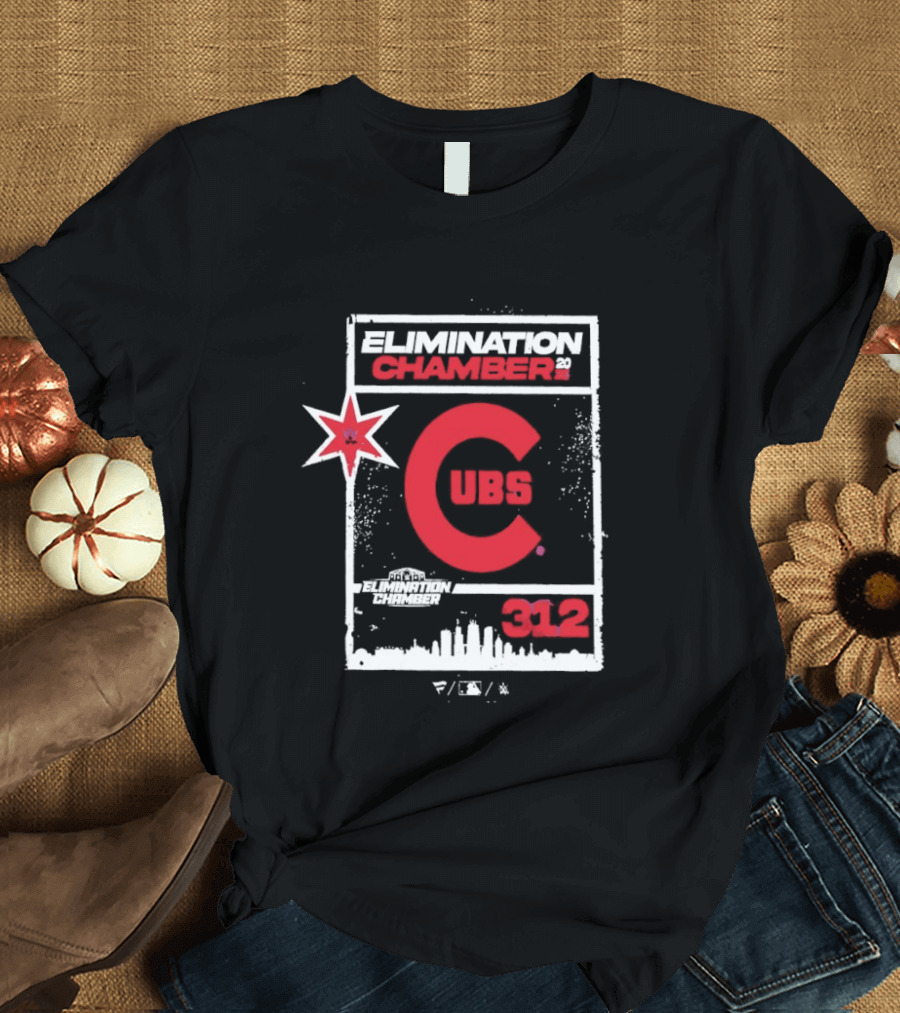 WWE Elimination Chamber 2026 Chicago Cubs Crossover Event T-Shirt