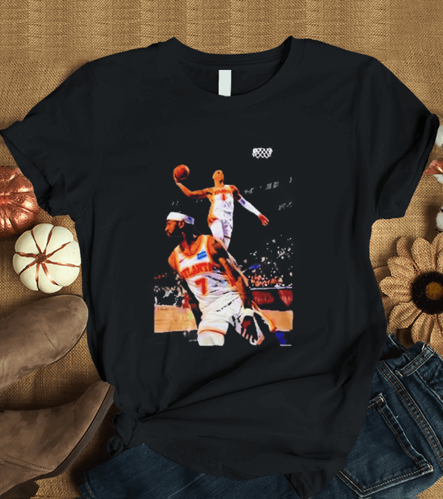 Nickeil Alexander Walker Jalen Johnson Slam Dunk Atlanta Hawks Basketball T-Shirt