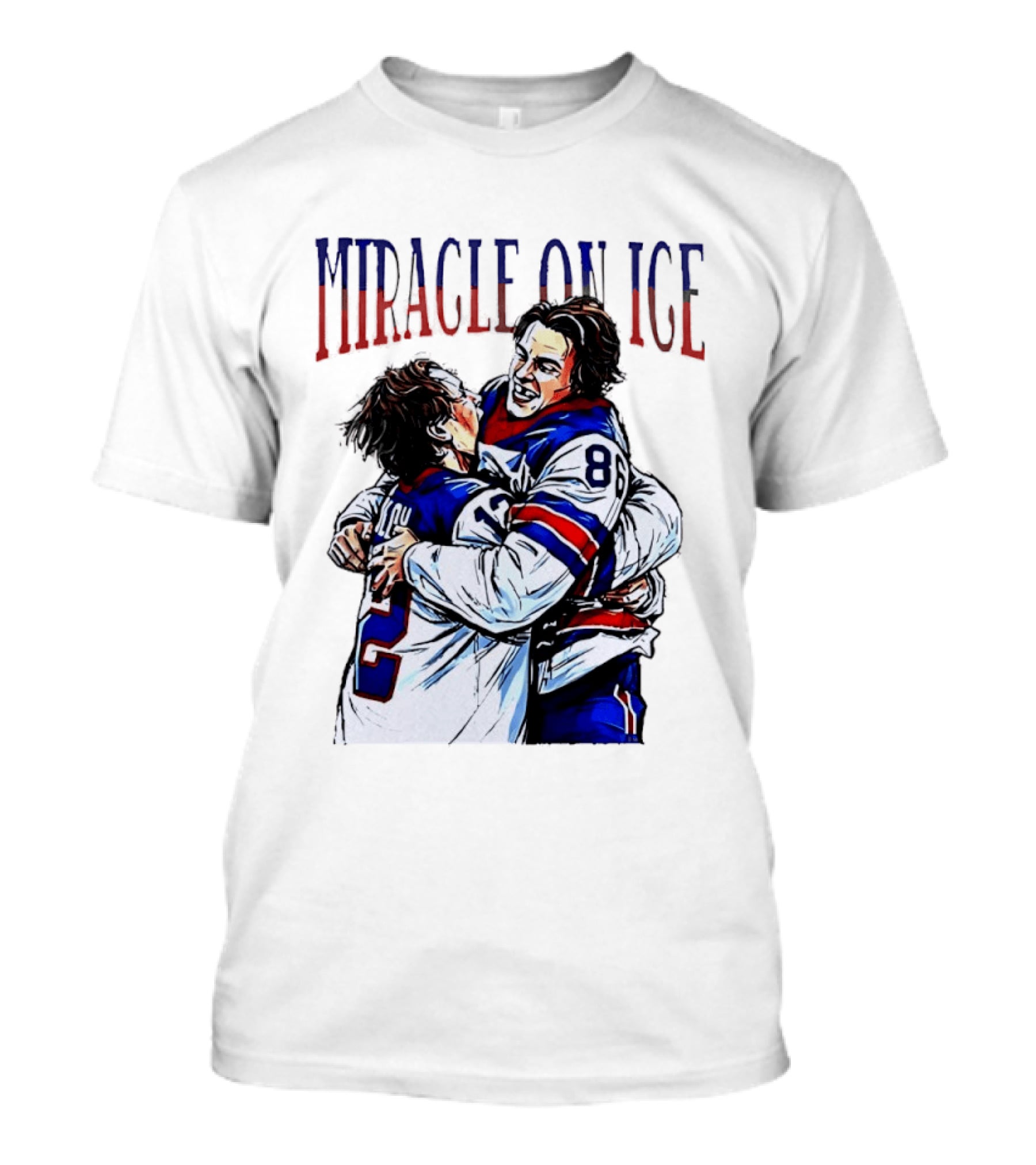Miracle On ICE Jack Hughes Quinn Hughes USA Olympic Hockey Hug T-Shirt