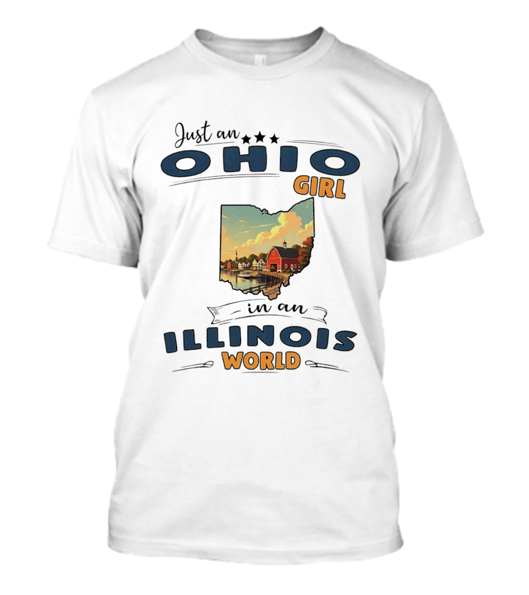 Just An Ohio Girl In An Illinois World Scenic Landscape T-Shirt