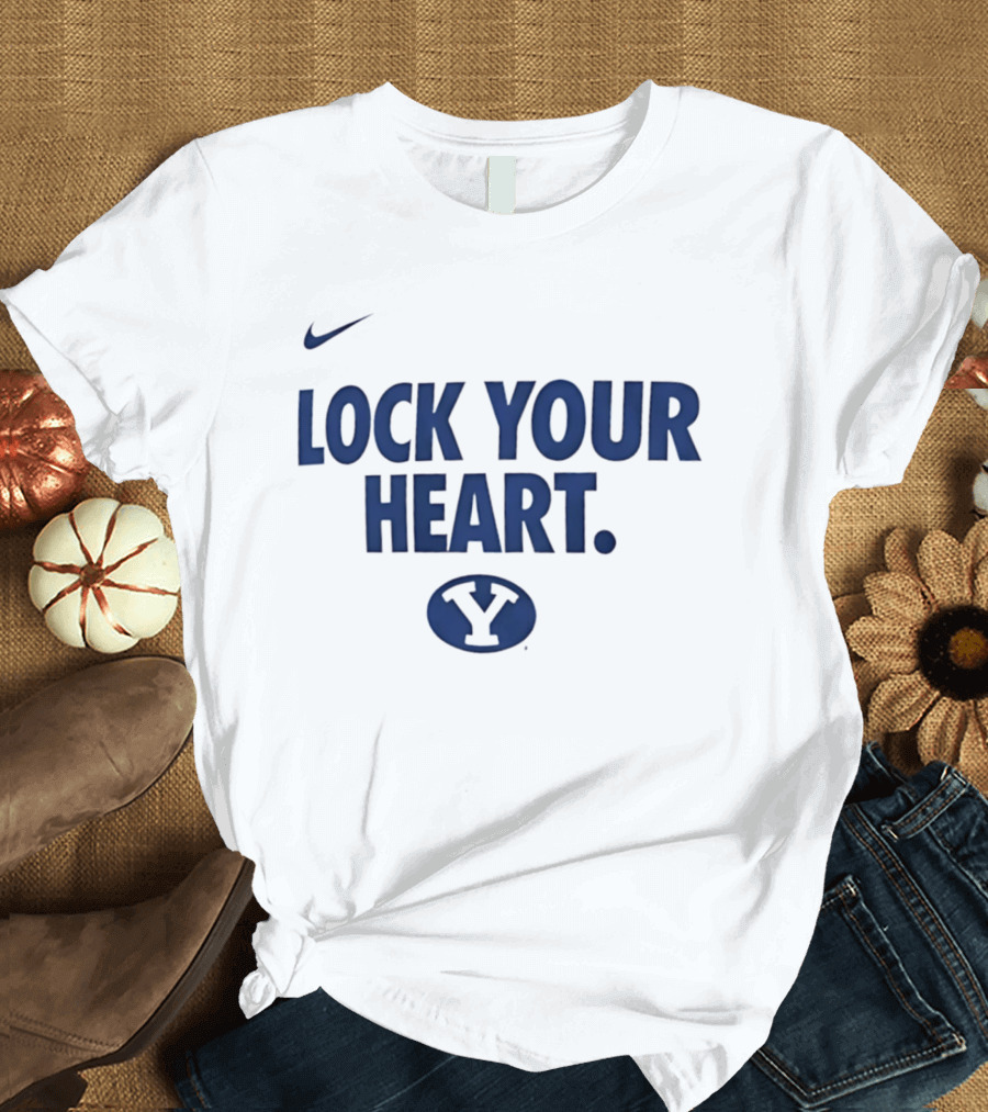 Nike BYU Cougars Lock Your Heart Y T-Shirt