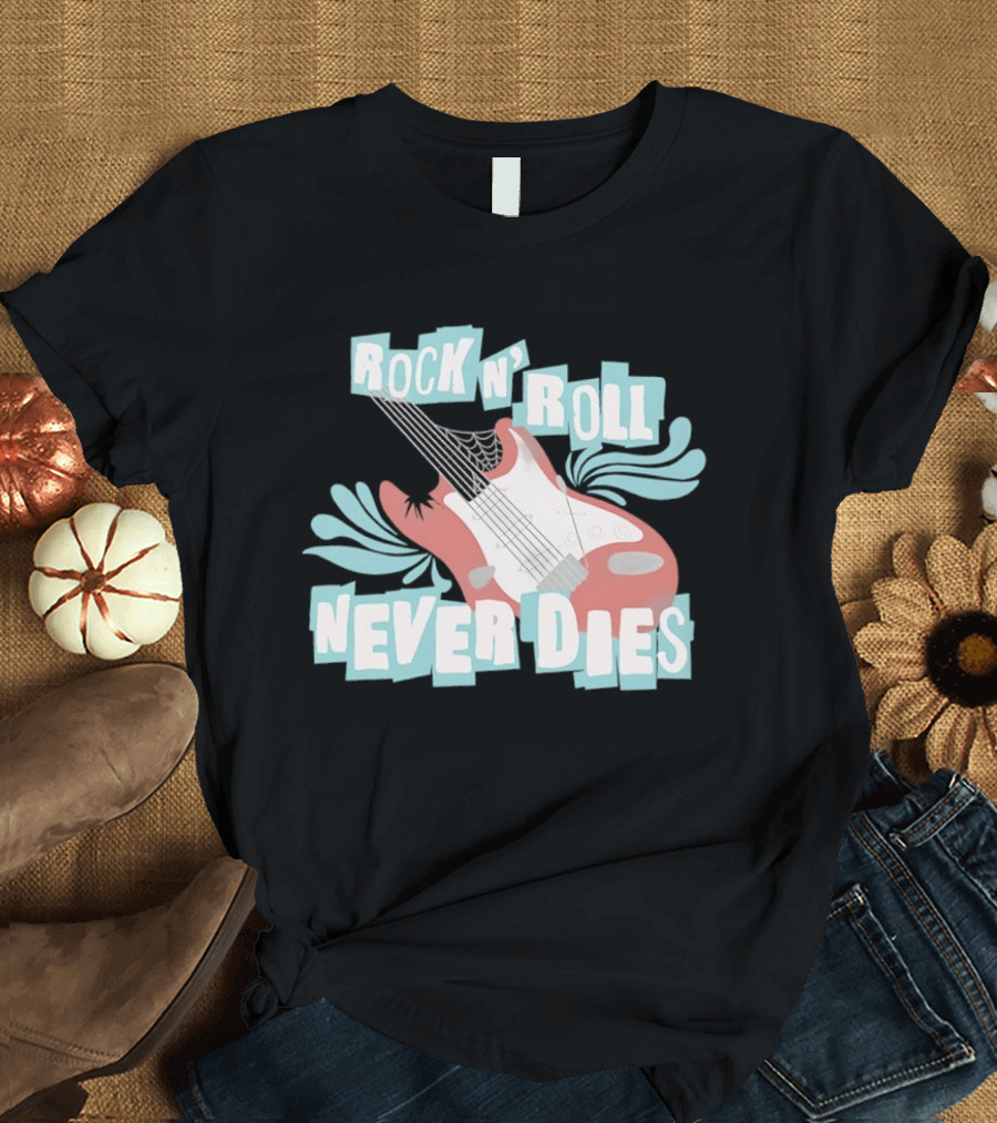 Rock N' Roll Never Dies Electric Guitar T-Shirt