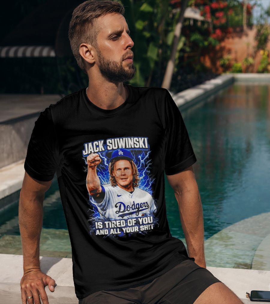 Jack Suwinski Dodgers Inspired Lightning T-Shirt