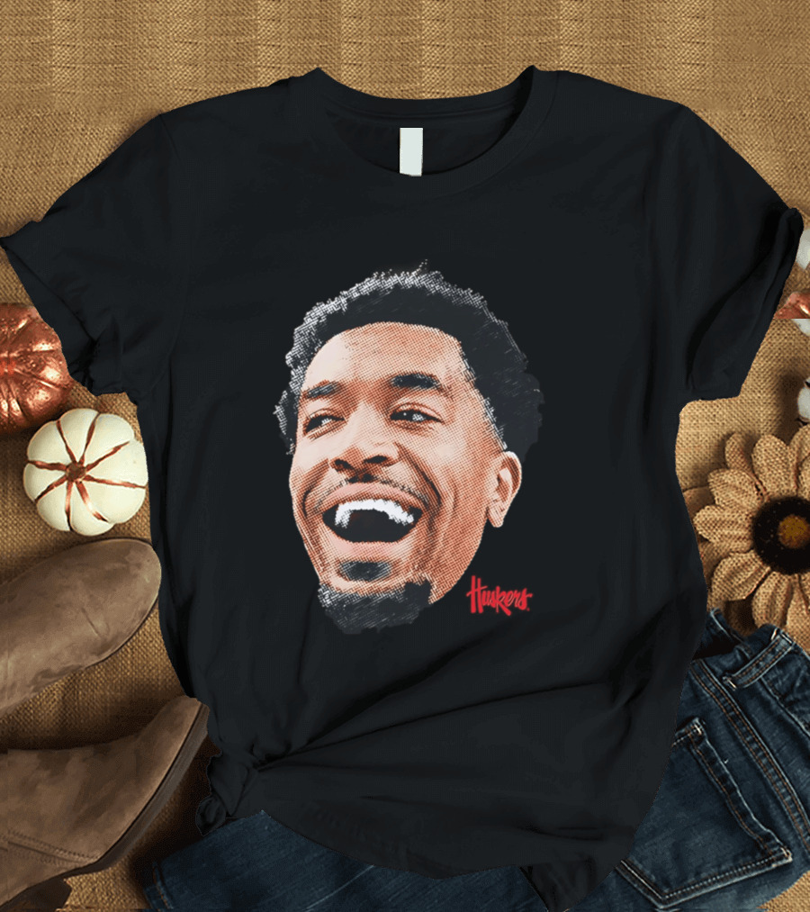 Jamarques Lawrence Nebraska Cornhuskers Player Big Head Huskers T-Shirt