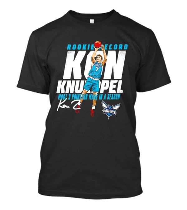Kon Knueppel Charlotte Hornets Rookie Record Most 3 Pointers Made In A Season T-Shirt