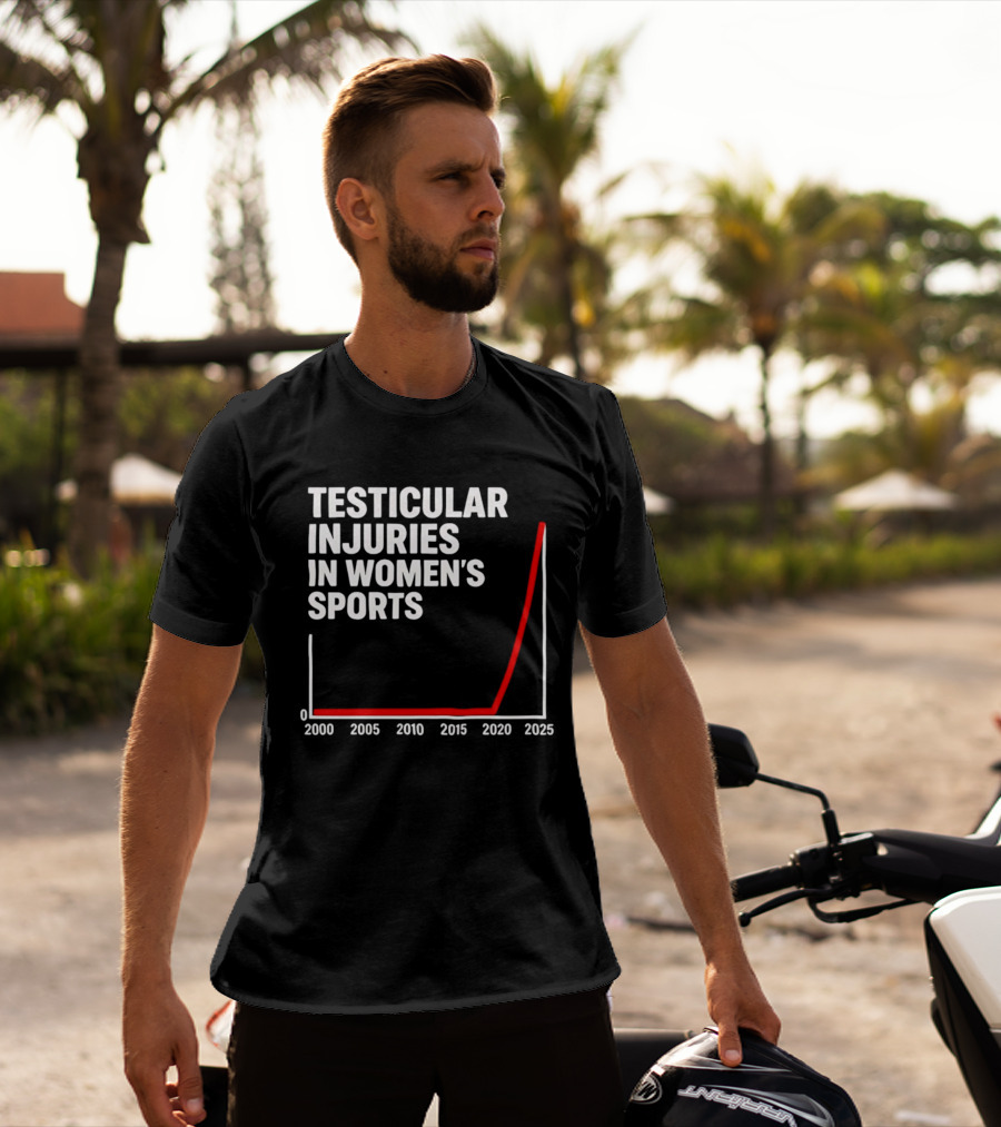 Testicular Injuries In Women's Sports Graph 2000 2025 T-Shirt