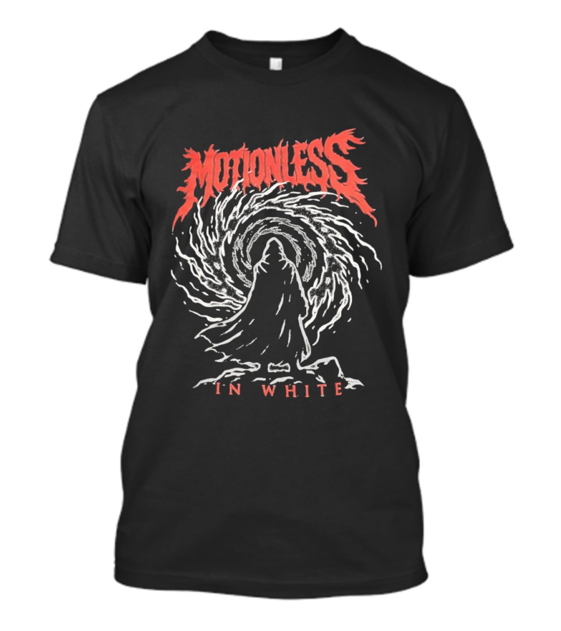 Motionless In White Cloaked Figure Swirling Vortex T-Shirt