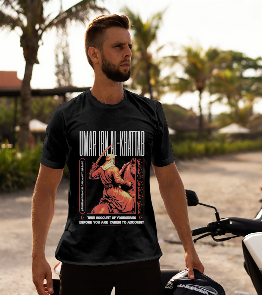 Umar Ibn Al Khattab Take Account Of Yourselves Before You Are Taken To Account Warrior Horseman T-Shirt