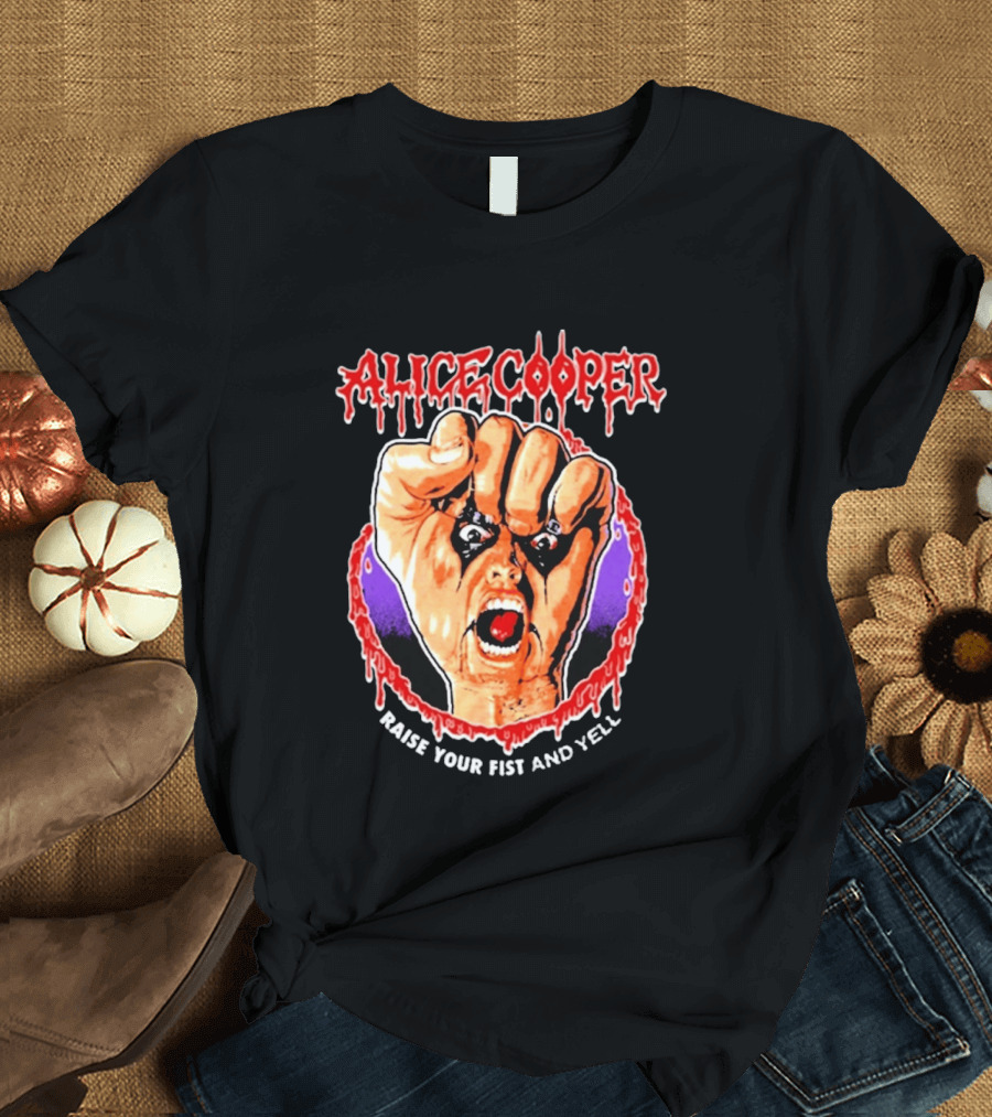 Alice Cooper Raise Your Fist And Yell Horror T-Shirt