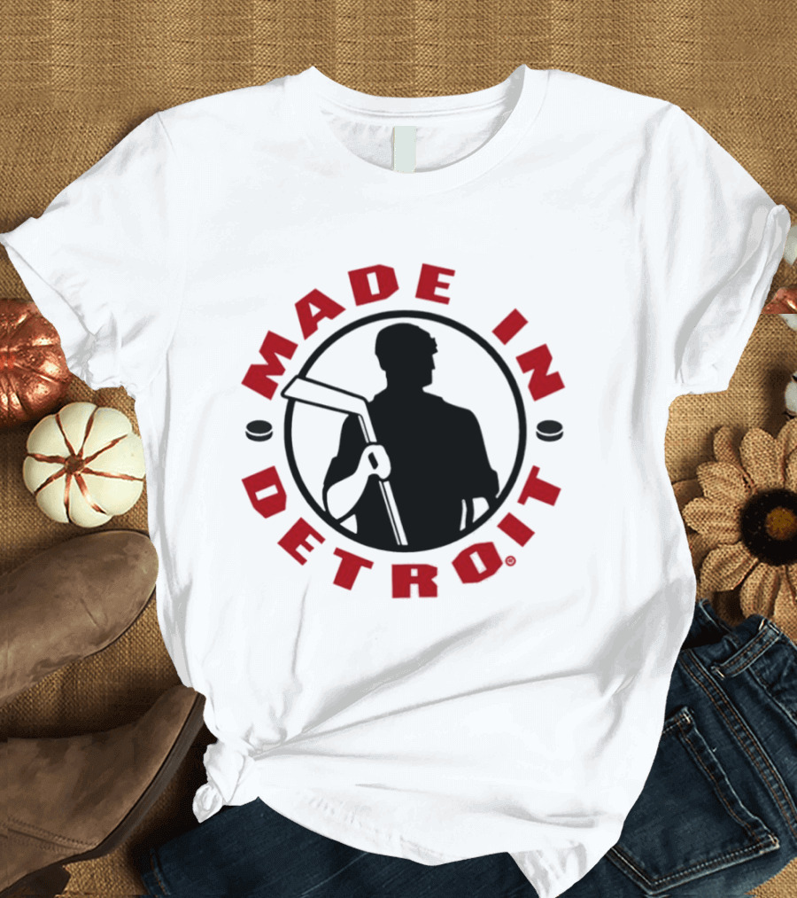 Made In Detroit Red Wings Hockey T-Shirt