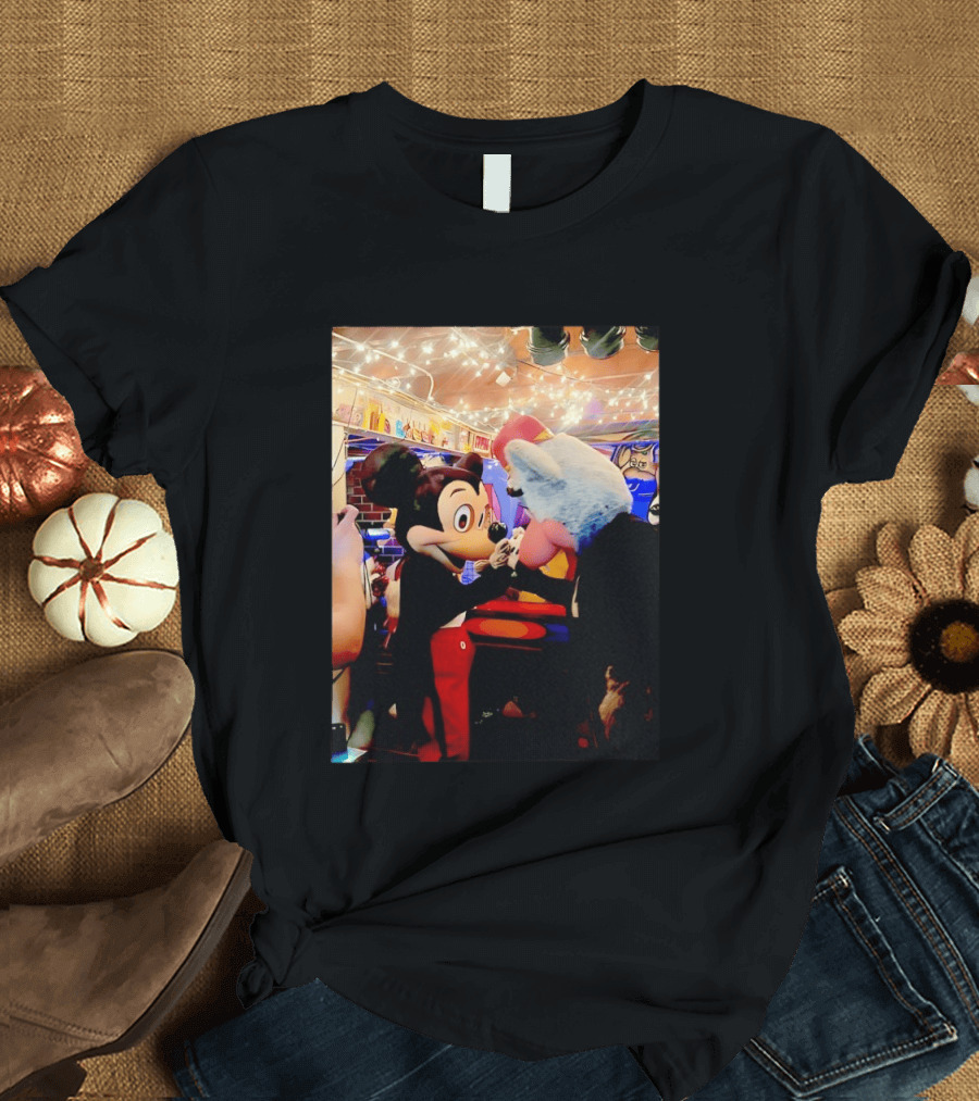 Mickey Mouse And Chuck E Cheese Iconic Meeting T-Shirt