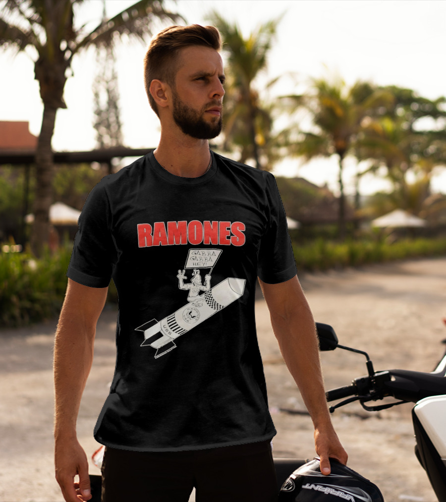 Ramones Gabba Gabba Hey USS Rocket Punk T-Shirt