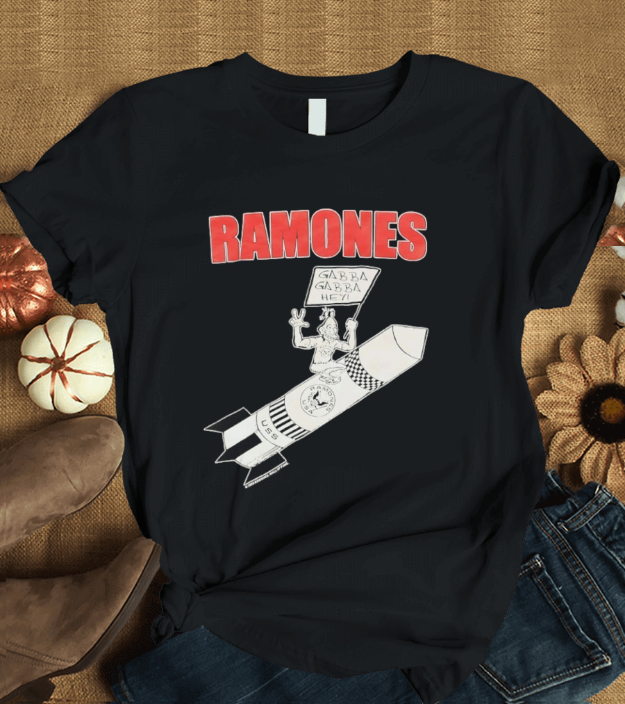 Ramones Gabba Gabba Hey USS Rocket Punk T-Shirt
