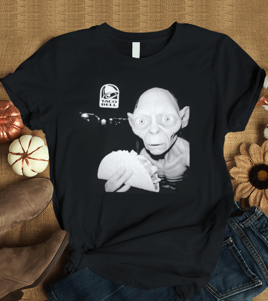 Gollum Taco Bell Mashup Middle Earth Eats Fast Food Iconic Fusion T-Shirt