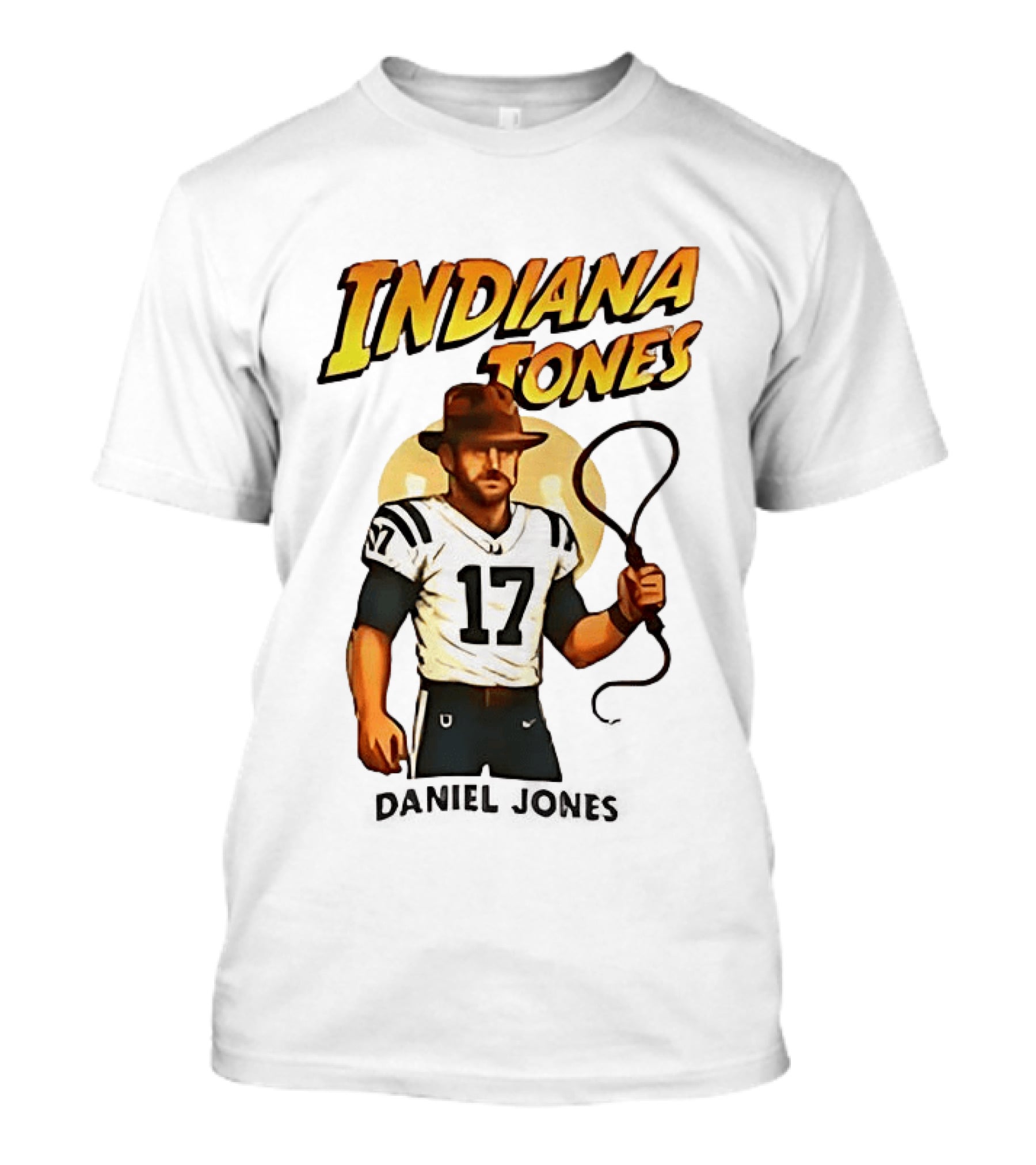 Daniel Jones Indiana Tones 17 Football Adventure T-Shirt