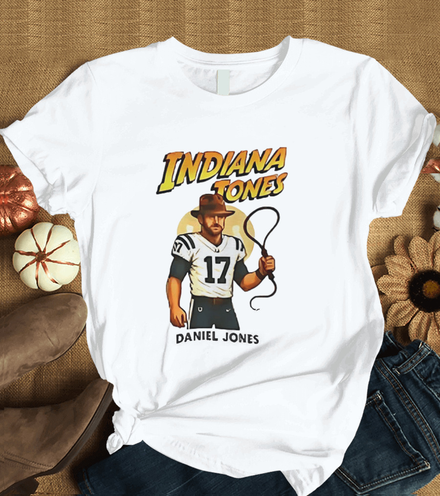 Daniel Jones Indiana Tones 17 Football Adventure T-Shirt