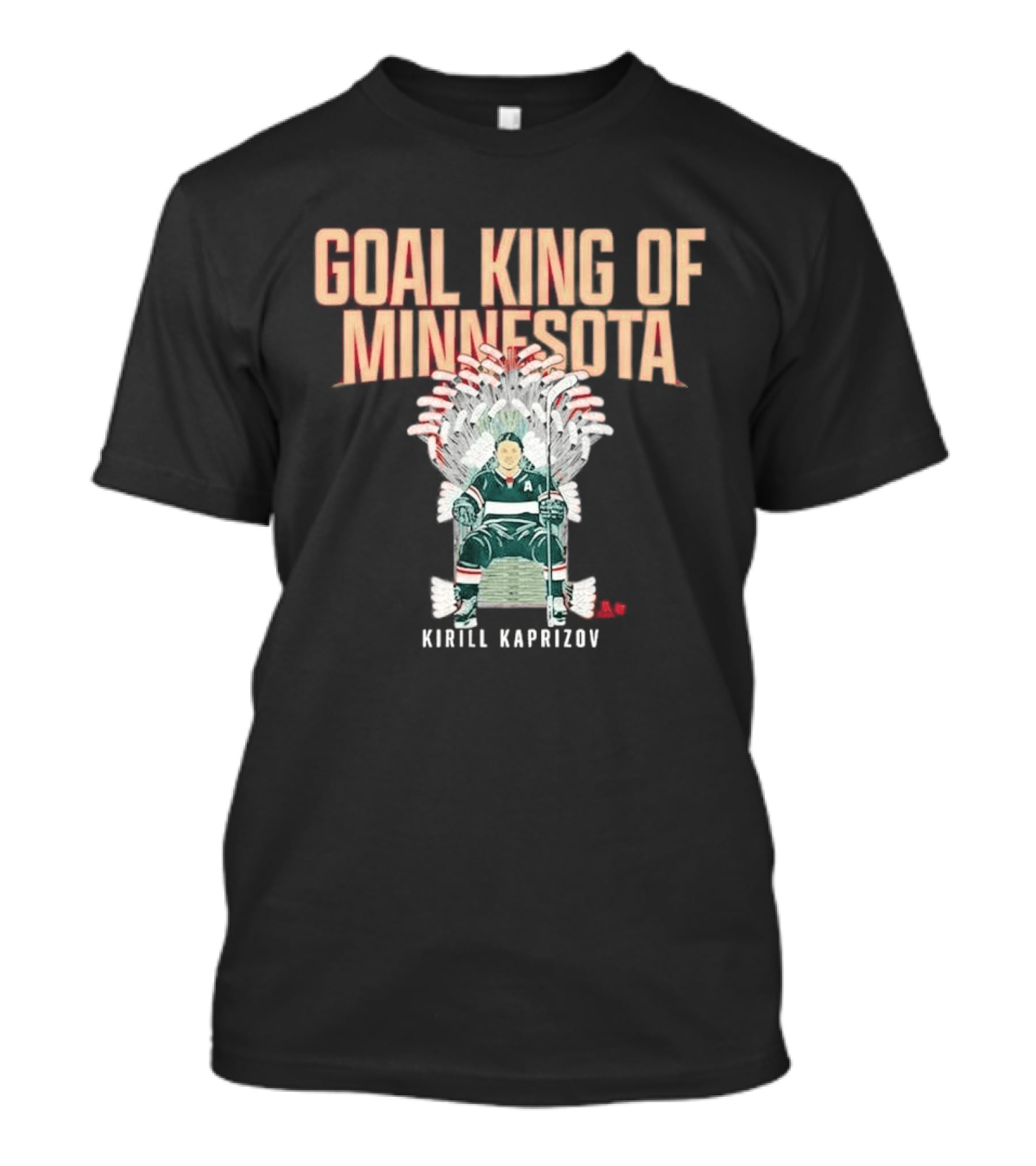 Kirill Kaprizov Goal King Of Minnesota Hockey Throne T-Shirt
