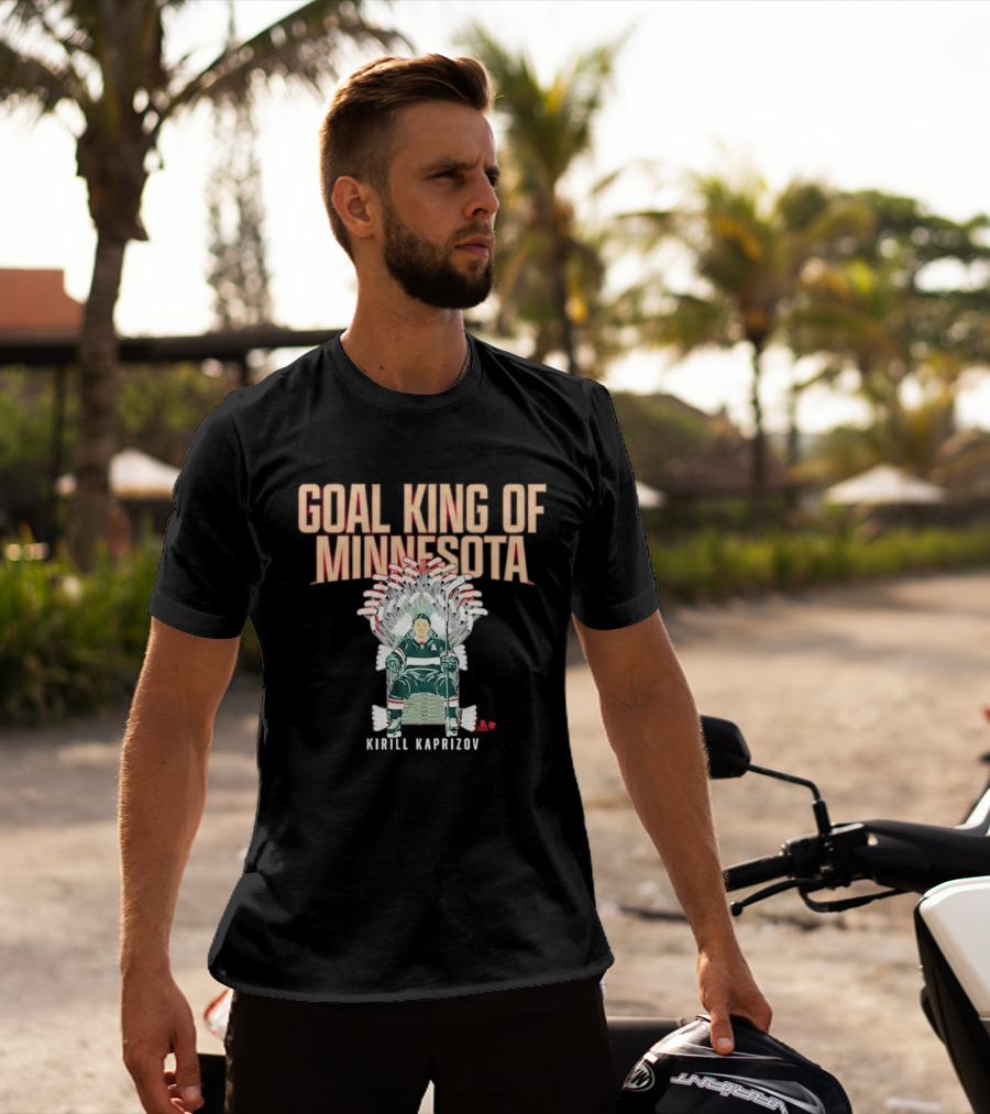 Kirill Kaprizov Goal King Of Minnesota Hockey Throne T-Shirt