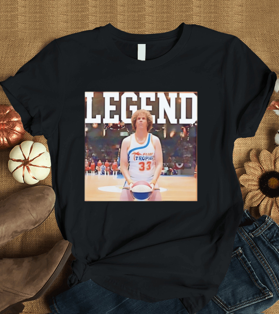 Legend Jackie Moon Flint Tropics 33 Basketball Semi Pro Movie T-Shirt