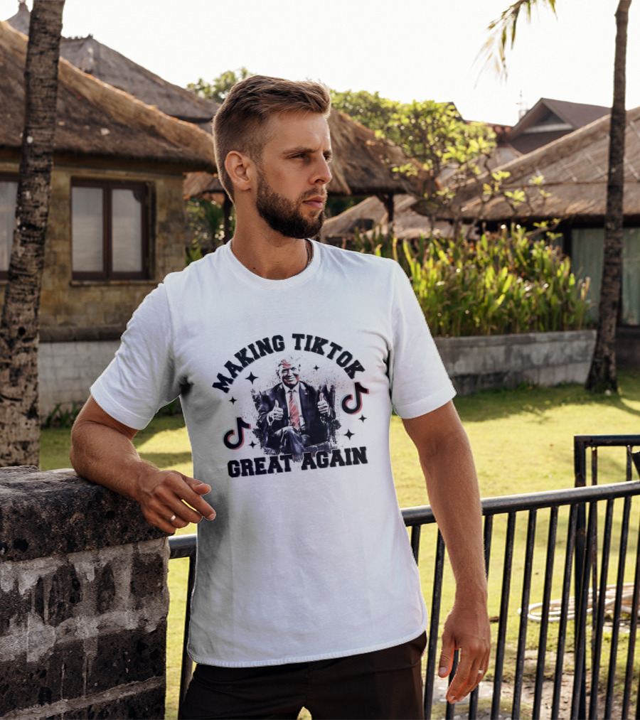 Making Tiktok Great Again Trump Saves TikTok Thumbs Up TikTok T-Shirt