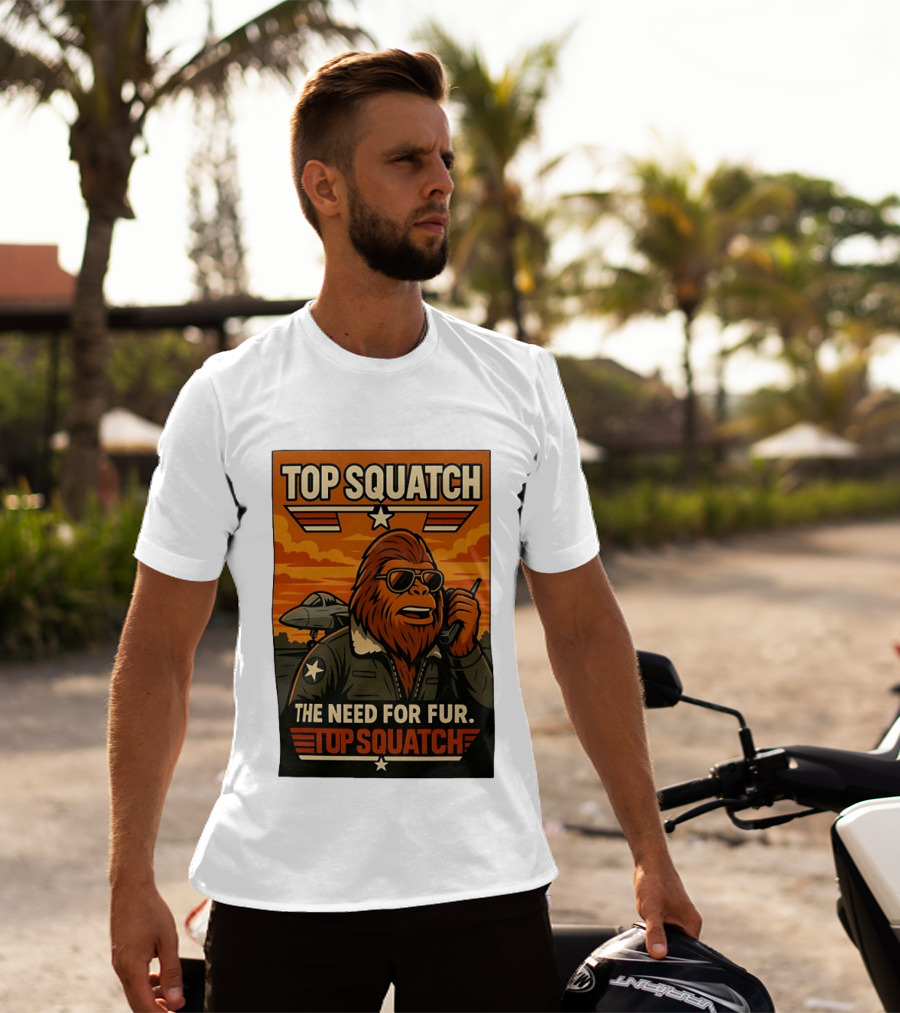 Top Squatch The Need For Fur Top Squatch Aviation T-Shirt