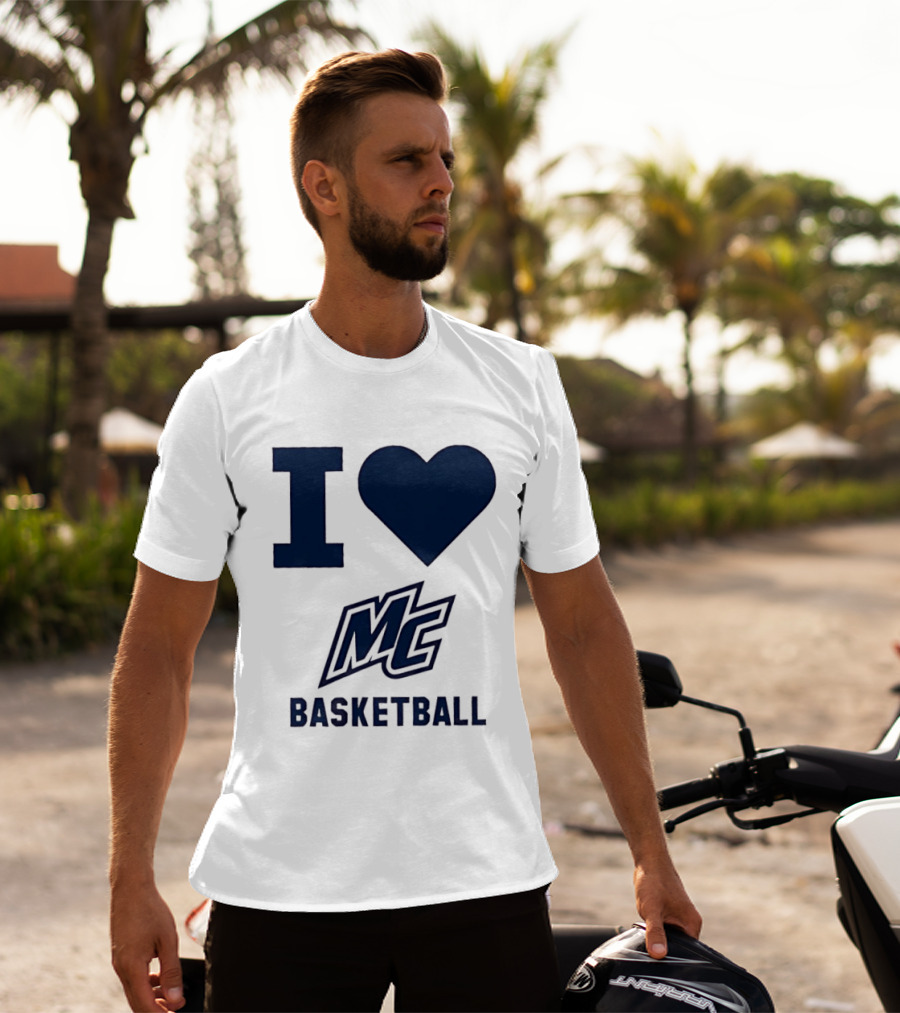 I Love MC Basketball Merrimack College T-Shirt