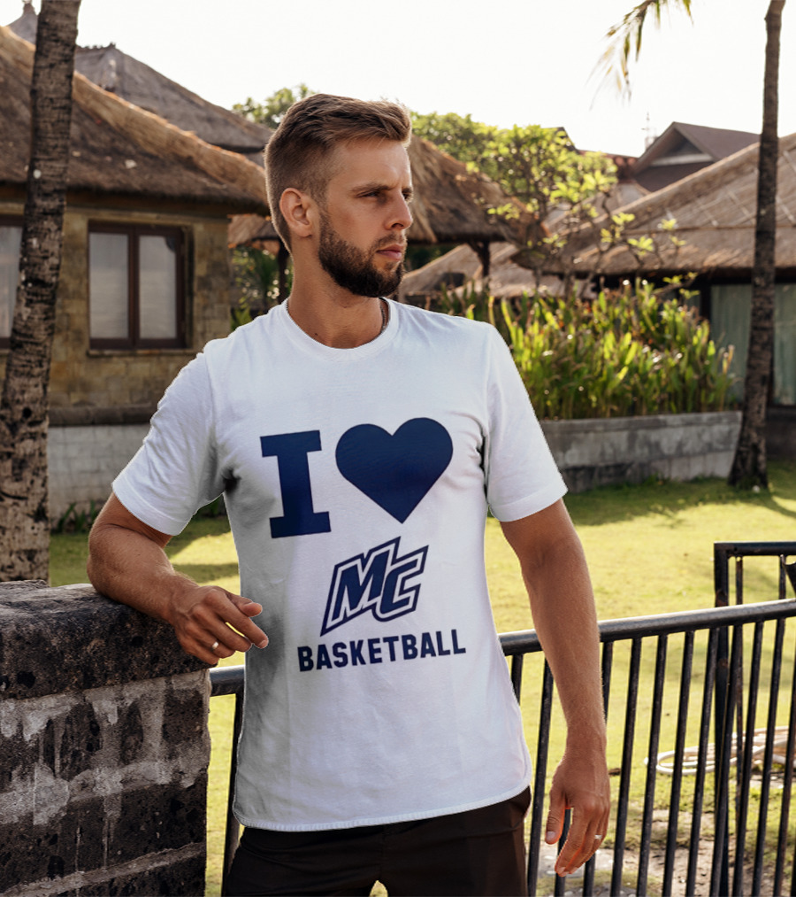 I Love MC Basketball Merrimack College T-Shirt