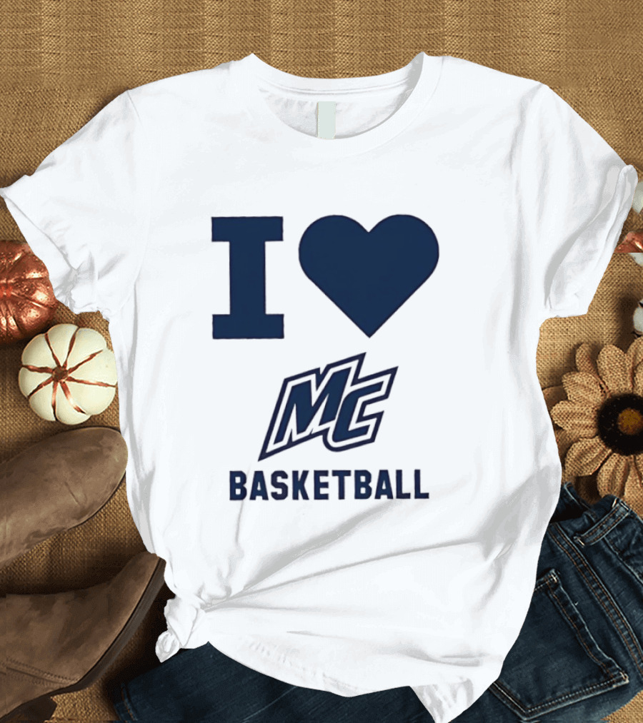 I Love MC Basketball Merrimack College T-Shirt