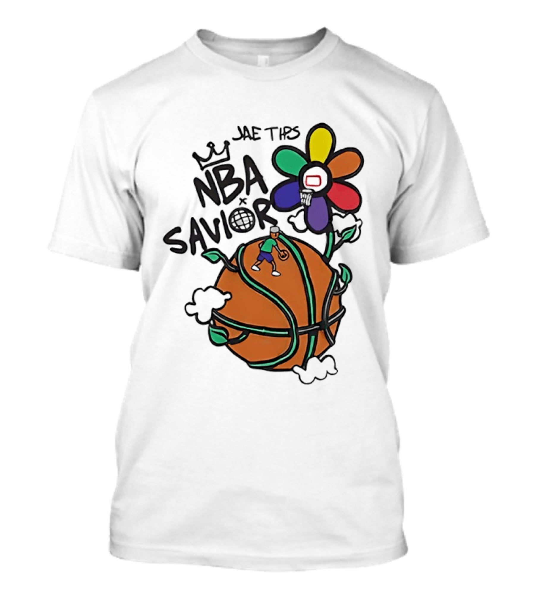 Jae Tips NBA Savior Basketball Flower Planet Player T-Shirt
