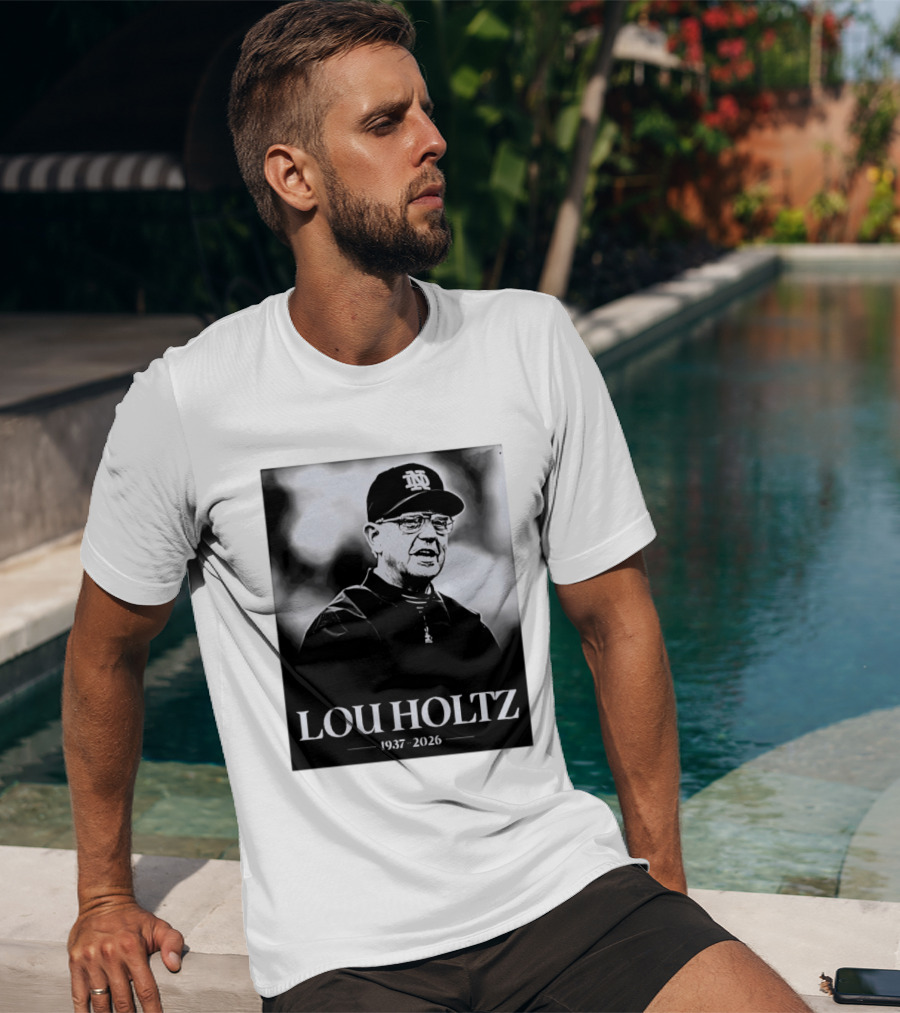 Lou Holtz 1937 2026 Notre Dame Coach Memorial T-Shirt