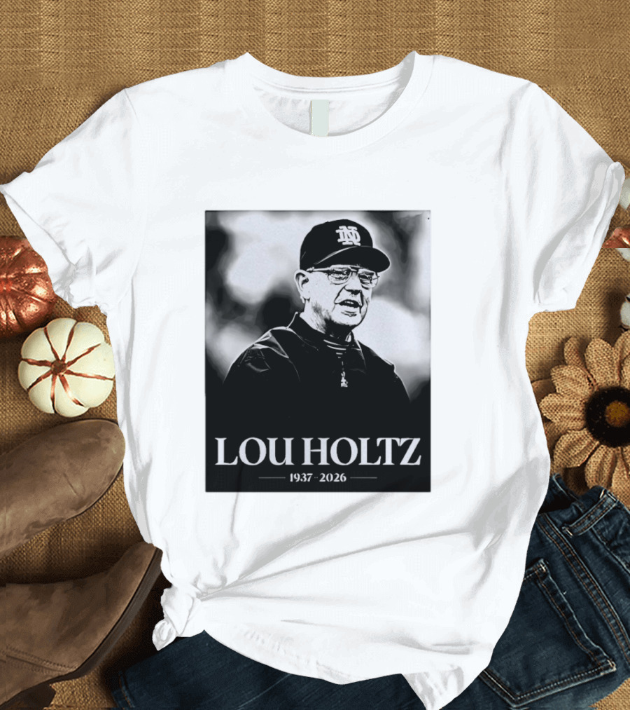 Lou Holtz 1937 2026 Notre Dame Coach Memorial T-Shirt
