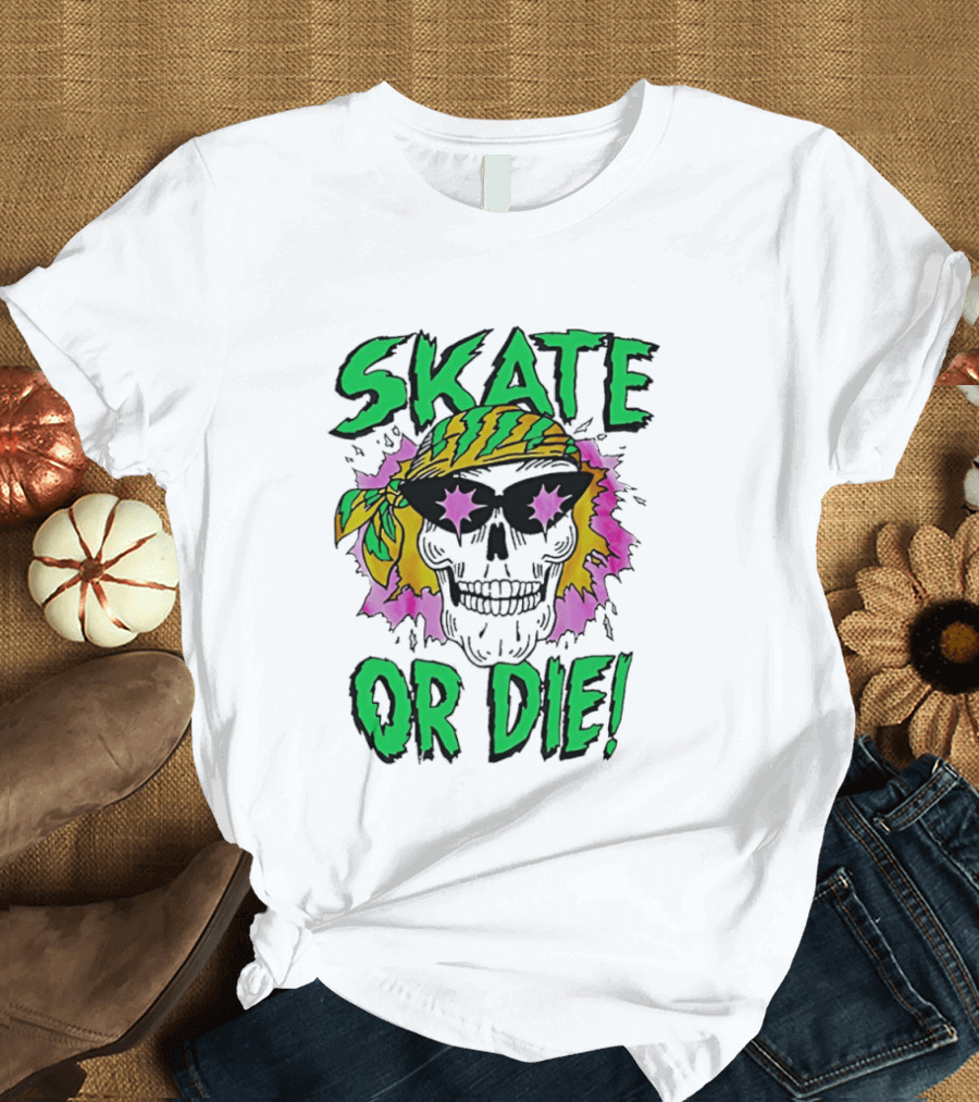 Stranger Things Season 4 Skate Or Die Skull Bandana Sunglasses T-Shirt