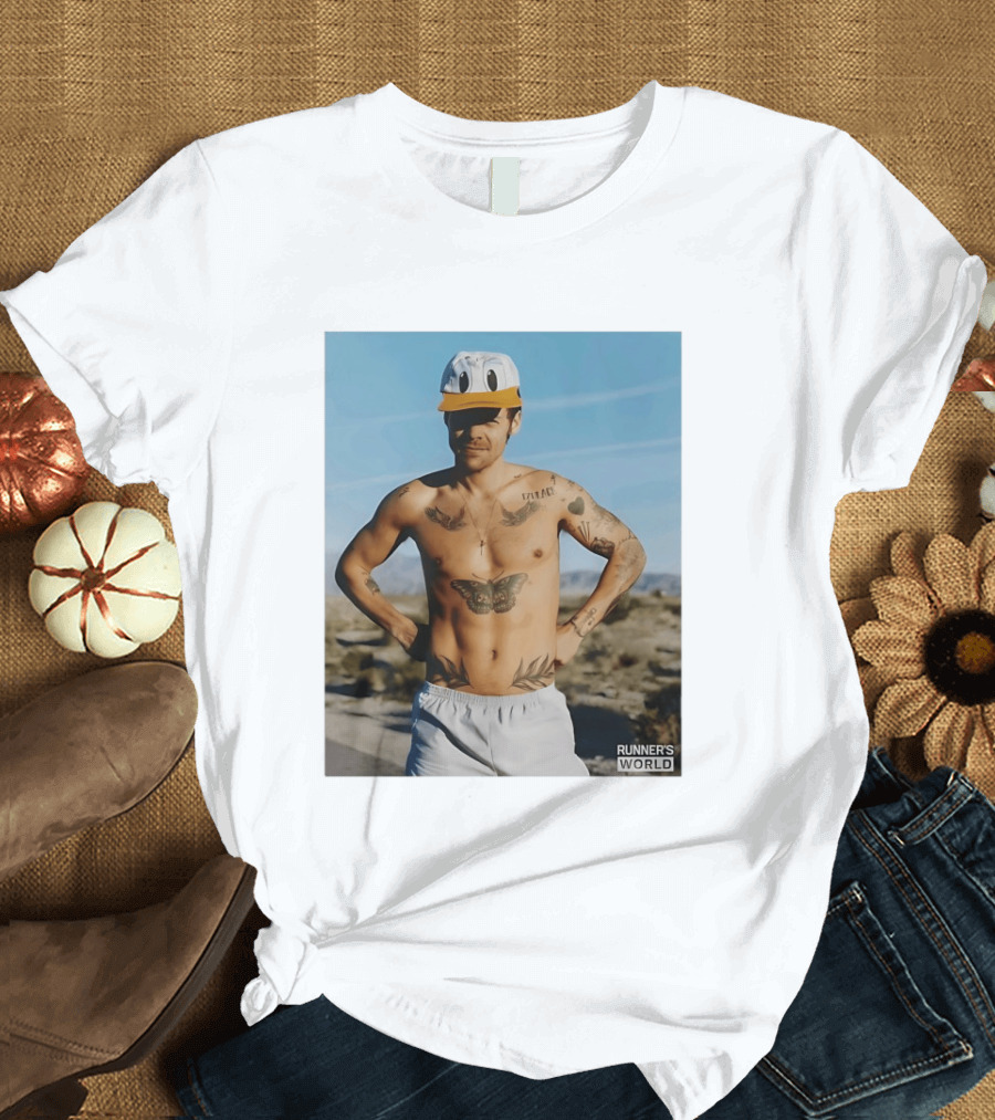 Harry Donald Duck Cap Runner's World Desert Tattoos T-Shirt