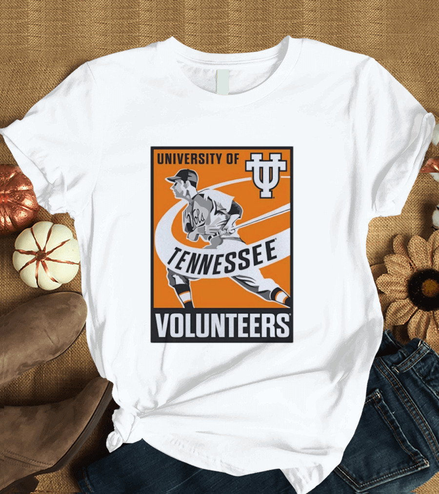 University Of Tennessee Volunteers Baseball Batter Icon UT T-Shirt