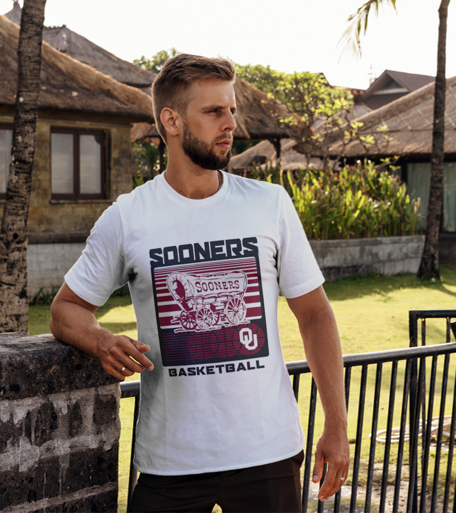 Sooners Basketball 1800s Wagon OU Staredown T-Shirt