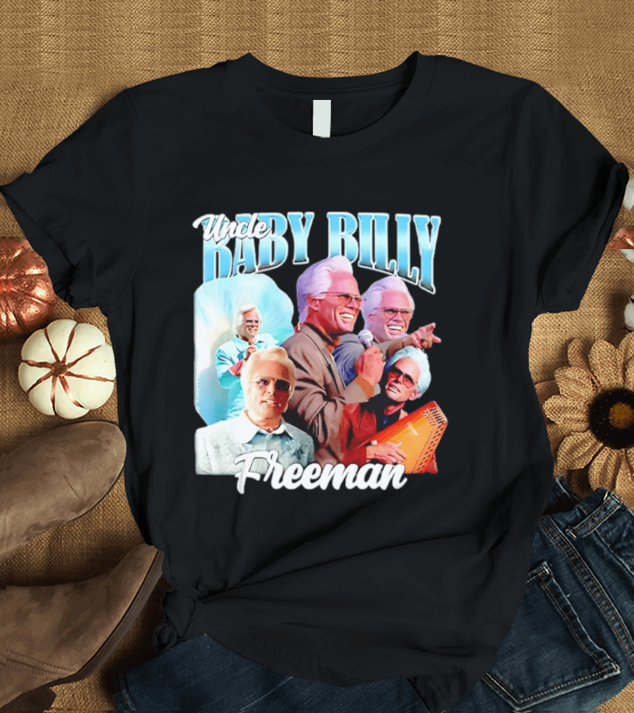 Uncle Baby Billy Freeman Character Collage T-Shirt